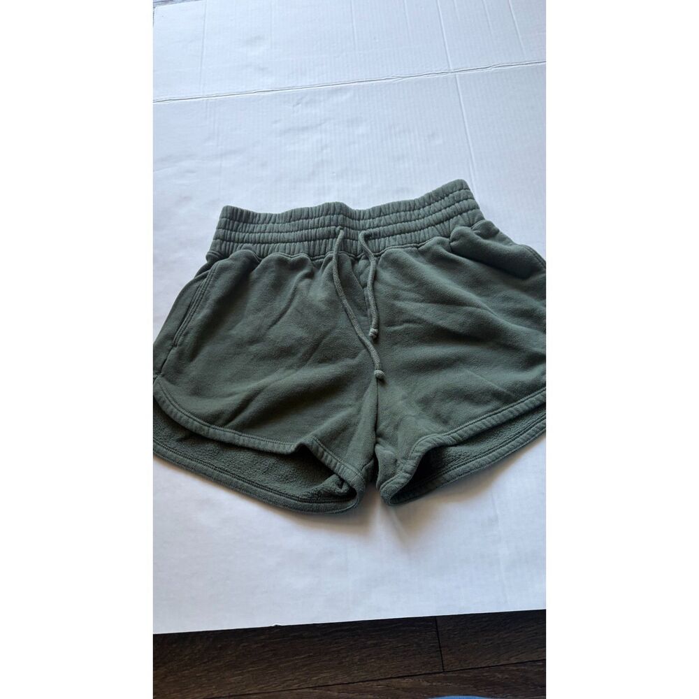 Abercrombie & Fitch Soft A&F Collection Fleece Sweat Shorts Olive Green S